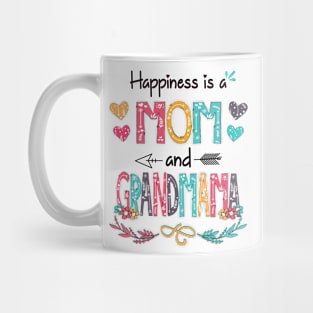 Happiness Is A Mom And Grandmama Wildflower Happy Mother's Day Mug